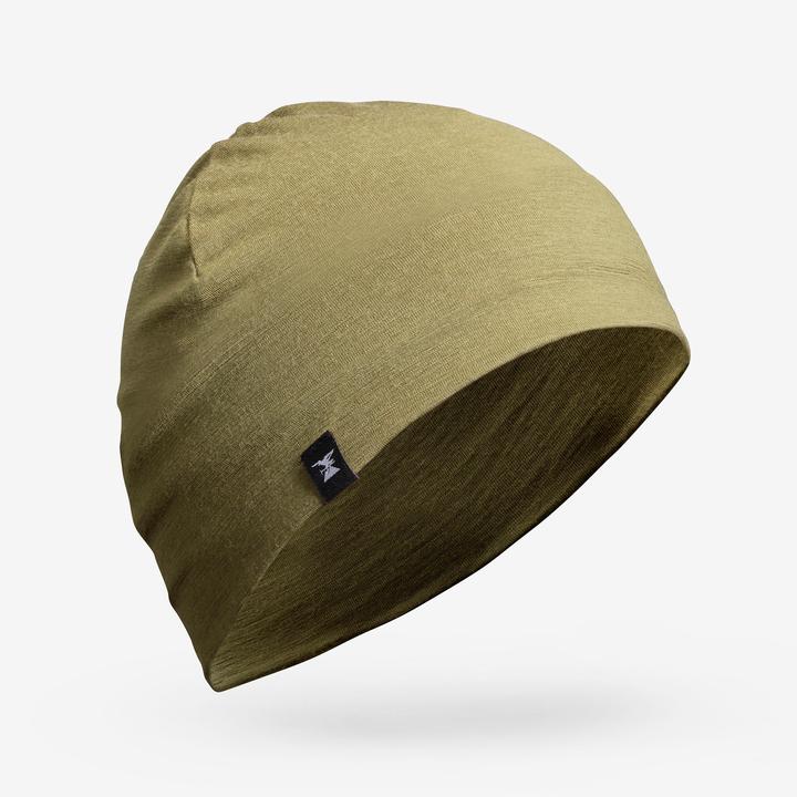 Actual product image Forclaz Merino Wool Trekking Hat MT500 - Khaki (One size)