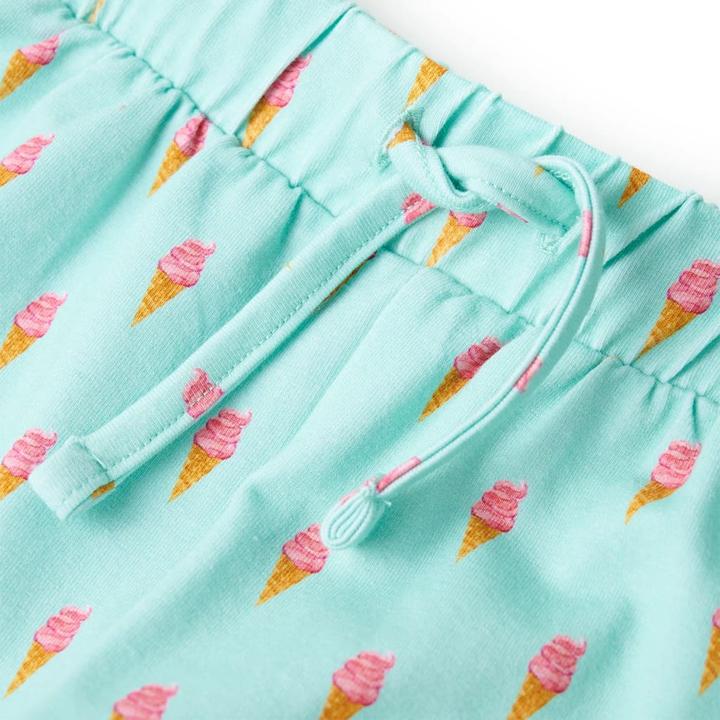 Produktbild VidaXL Kindershorts mit Kordelzug Helles Minzgrün 128,Material (128)
