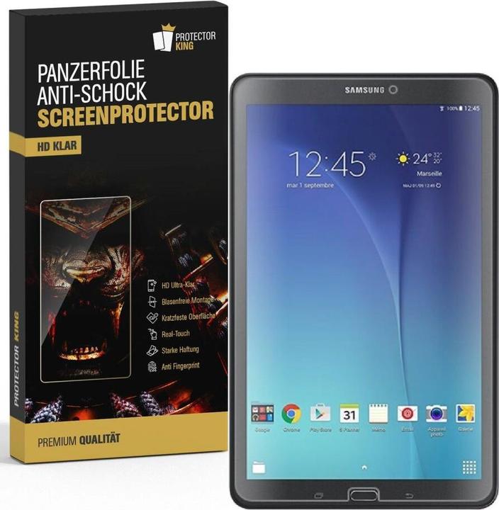 Actual product image Protectorking 6x Panzerfolie Anti-Shock HD Klar (6 Piece, Galaxy Tab E 9.6)