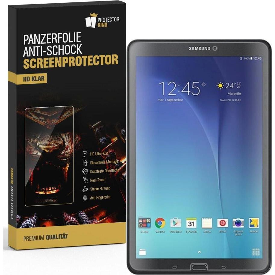 Thumbnail - Protectorking 6x Panzerfolie Anti-Shock HD Klar (6 Stück, Galaxy Tab E 9.6), Tablet Schutzfolie