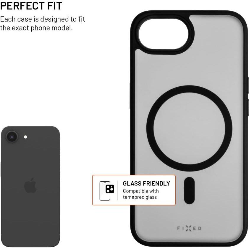 Fixed MagMisty iPhone 16e (Apple iPhone 16e), Cover smartphone, Nero