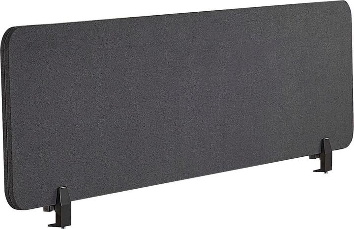 Beliani Cloison de bureau gris foncé 160 x 40 cm WALLY (160 x 40 cm)