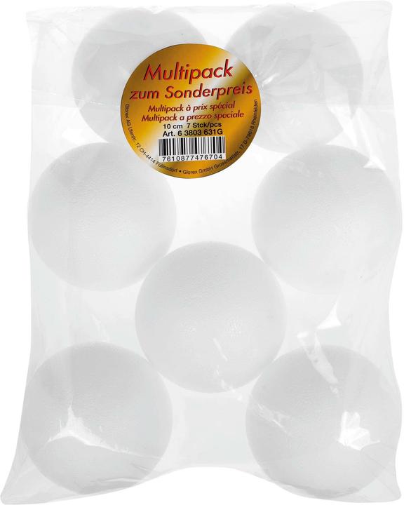 Glorex Boules de polystyrène 10 cm 7p.