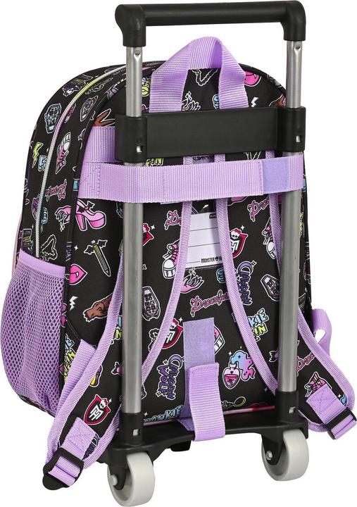 Produktbild Monster High Schulrucksack mit Rädern Creep Schwarz 28 x 34 x 10 cm
