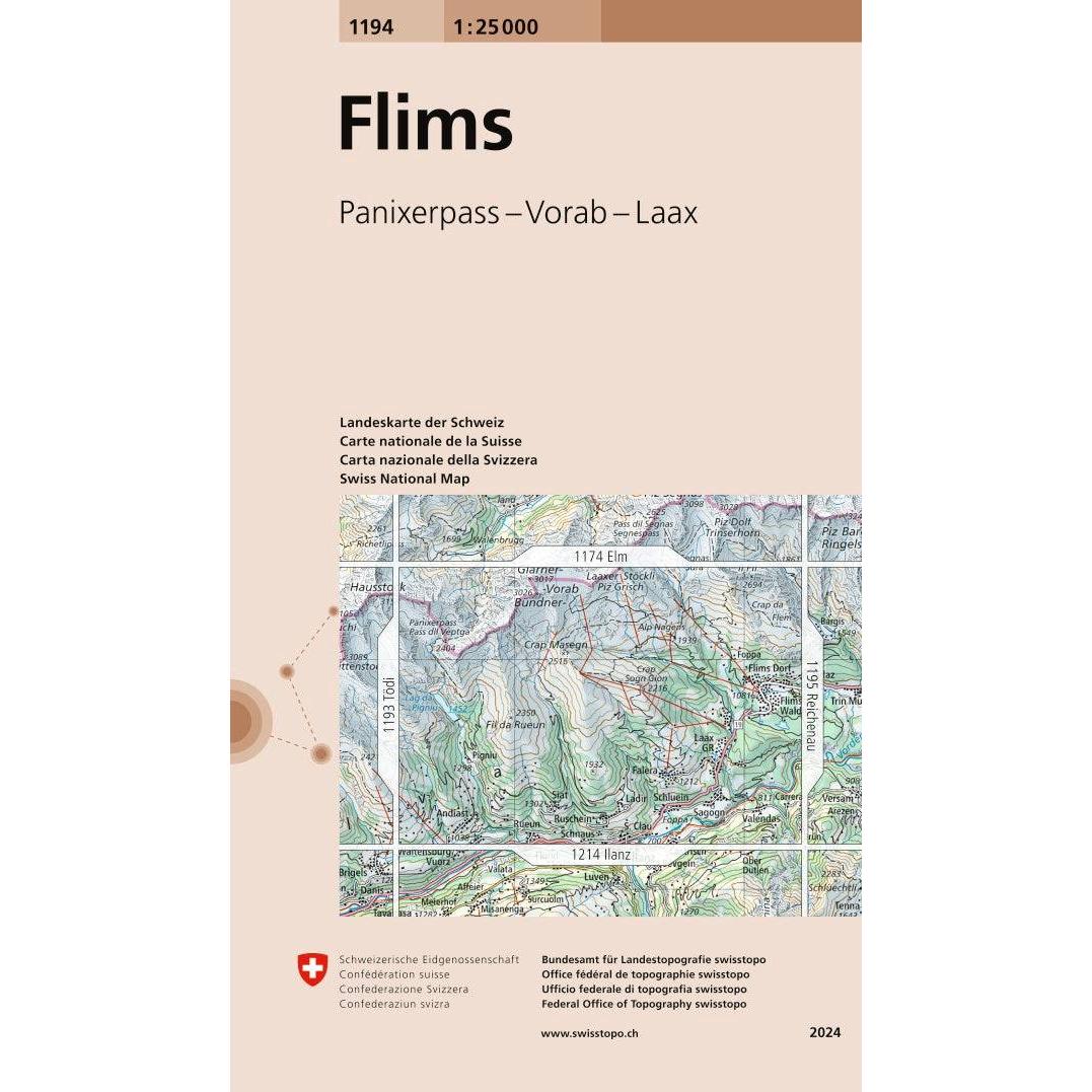 swisstopo LANDESKARTE 1:25 000 - Normalblatt (1194)