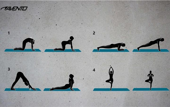 Produktbild NIDJAM Fitness / yoga mat AVENTO 42MB 173x61x0,4cm Black (4 mm)