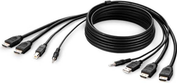Belkin F1DN2CCBL-HH6T Tastatur/Video/Maus (KVM)-Kabel