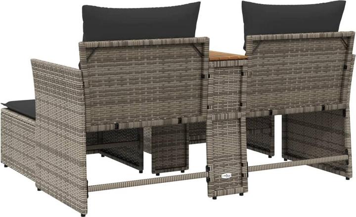 Produktbild vidaXL Gartensofa 2-Sitzer mit Hockern