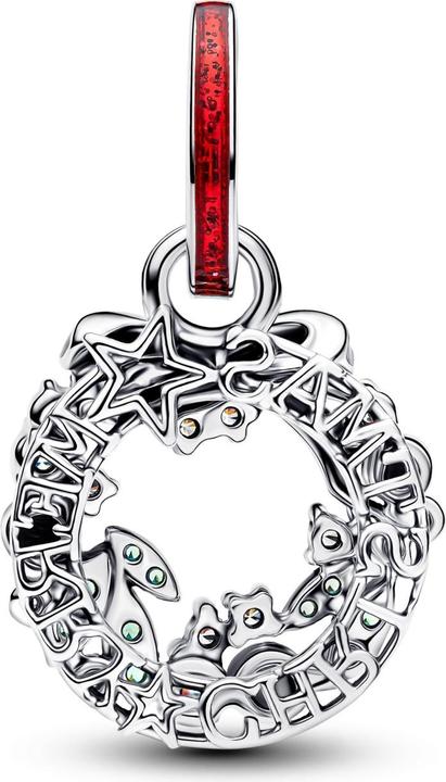 Image du produit Pandora Weihnachtskranz Doppelter Charm (Argent 925, Émail)