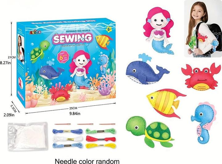 Actual product image Activity Board Hand-sewn doll kit, DIY toy, learn to sew, creative arts and crafts