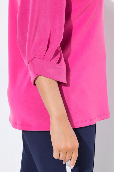 Produktbild Ulla Popken Sweatshirt, Zierfalten, Rundhals, 3/4-Ballonärmel (50, 52)