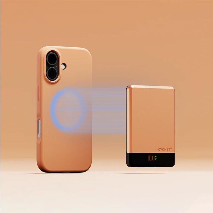 Actual product image Cygnett MagSlim 5K Power Bank - Copper Caramel (CY5643PBCHE) (5000 mAh, 20 W, 18.50 Wh)