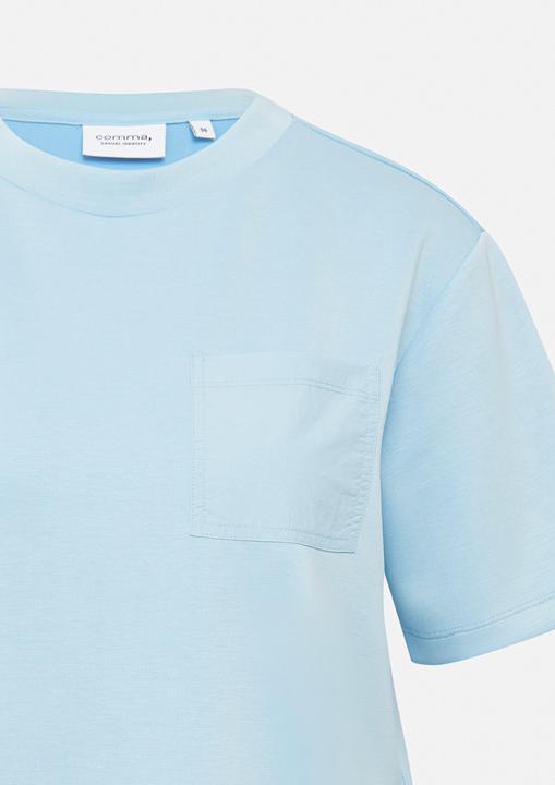 Image du produit Comma Sweatshirt Weiches Kurzarm-Sweatshirt mit Brusttasche (36)