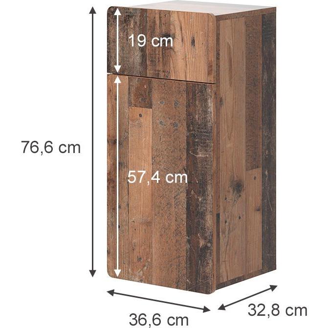 Thumbnail - Vichy, Regal, Midischrank Izan, Oldstyle, 36.6 x 76.6 cm mit Schublade und Tür