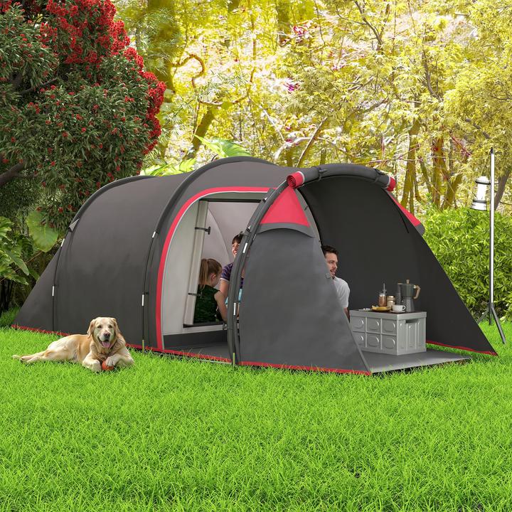 Produktbild Outsunny Campingzelt Polyester, PE Dunkelgrau (Vorzelt, 3 Personen)