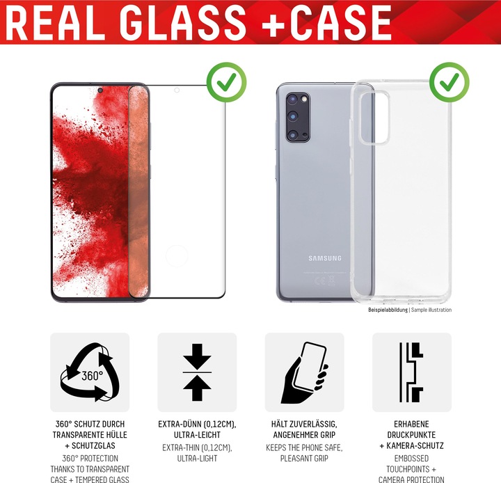 Produktbild Displex Real Glass, Full Cover Panzerglas (1 Stück)