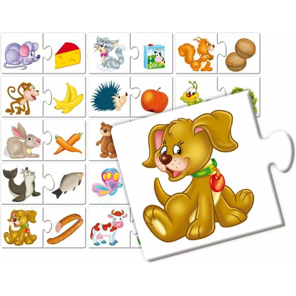 Thumbnail - Adamigo Puzzle Haustiere und Leckereien (24 Teile)