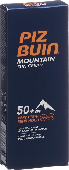 Actual product image Piz Buin Mountain Suncream (Suntan cream, SPF 50+, 50 ml, 72 g)