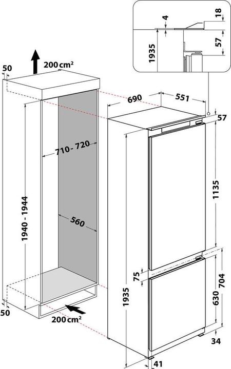 Produktbild Whirlpool Chłodziarka WHSP70T241P netnet (394 l)
