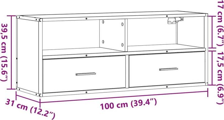 Produktbild vidaXL TV-Schrank (100 x 31 x 39.50 cm)