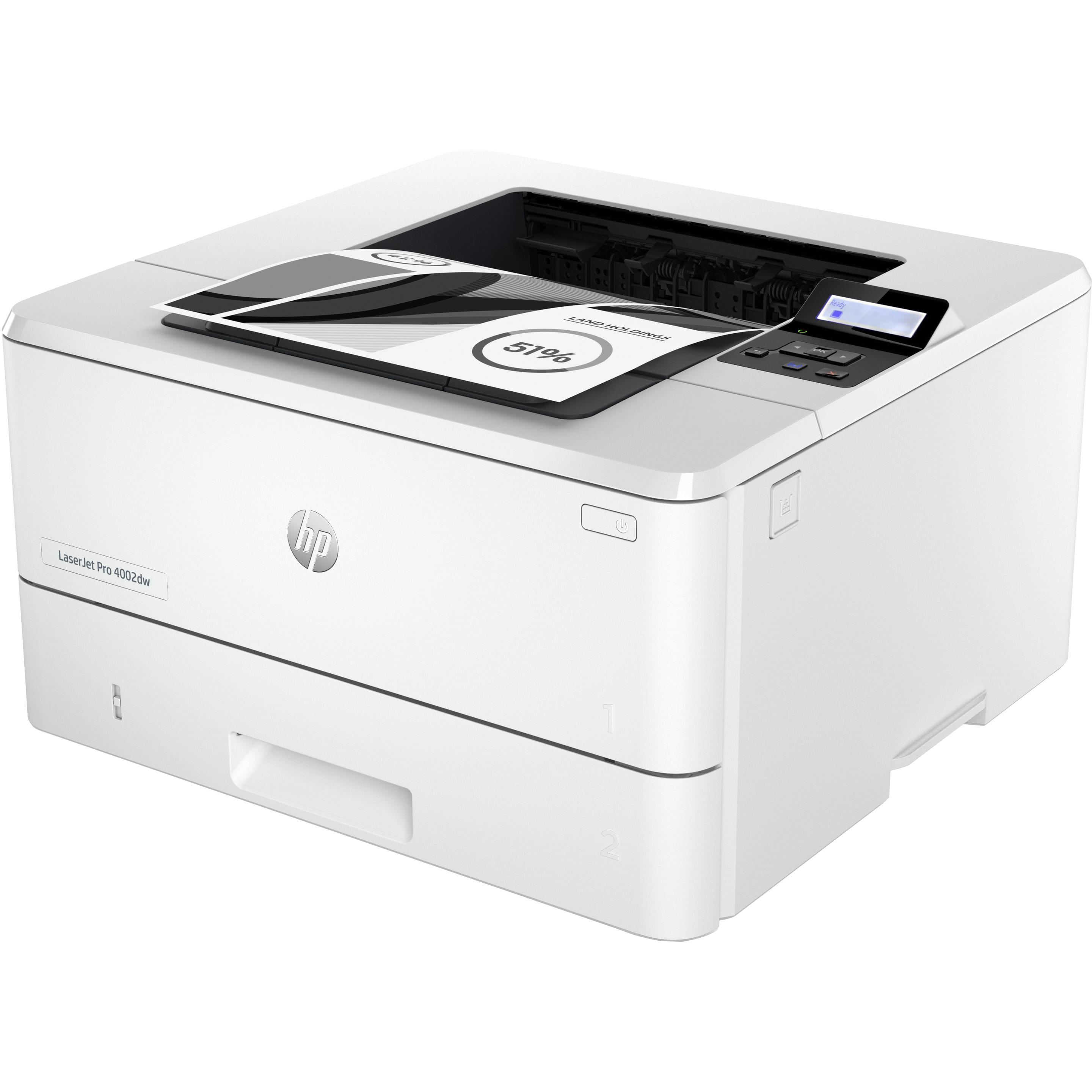 HP LaserJet Pro 4002dw (Laser, Schwarz-Weiss), Drucker, Weiss