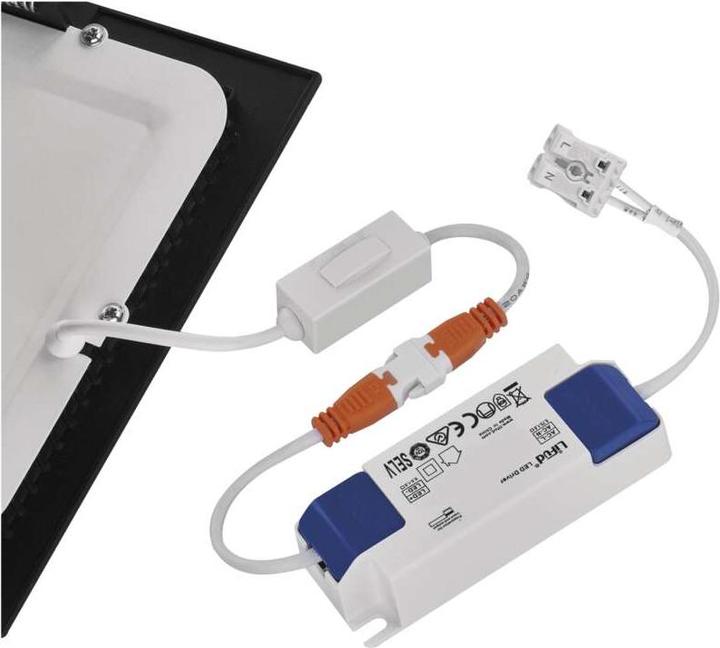 Produktbild Emos LED-Einbauleuchte NEXXO, quadratisch, silber, 18W, mit Change CCT (1600 lm)