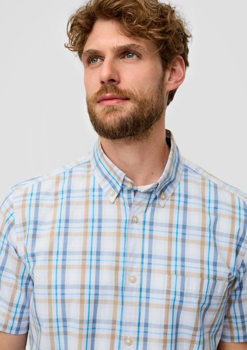 Image du produit S.Oliver Hemd Kurzarmhemd mit Brusttasche und Logo-Detail (S)