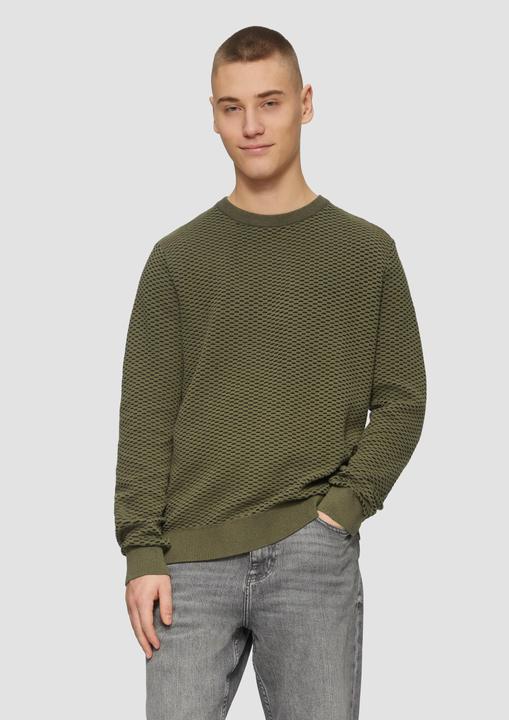 Produktbild S.Oliver Strickpullover Strickpullover mit Wabenstruktur (L)