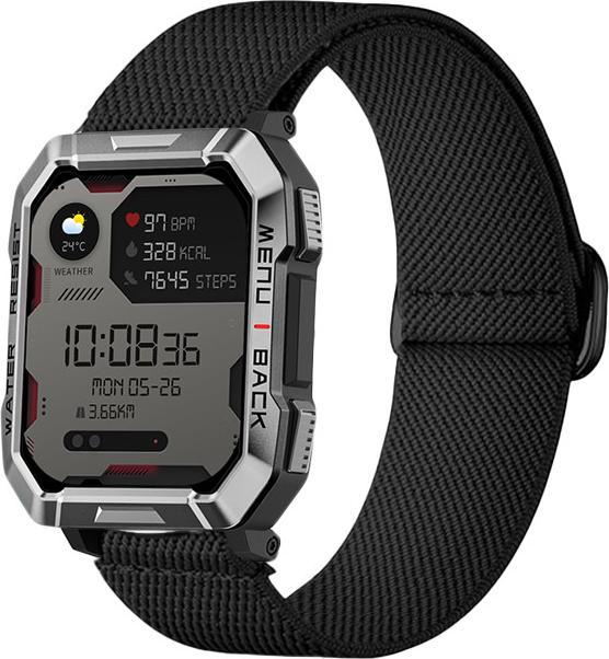 Produktbild Blackview W60 (Robuste Connected Watch - 2.01" - Integriertes Mikrofon) Schwarz (4.45 x 1.43 cm)