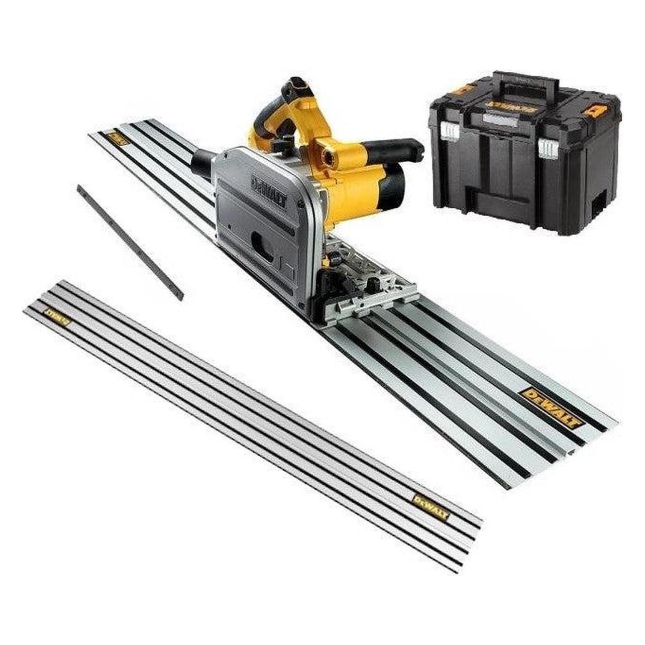 DeWalt, Handcirkelzaag, DWS520KT Invalzaag Incl. 2x Geleiderails En Koppelstrip