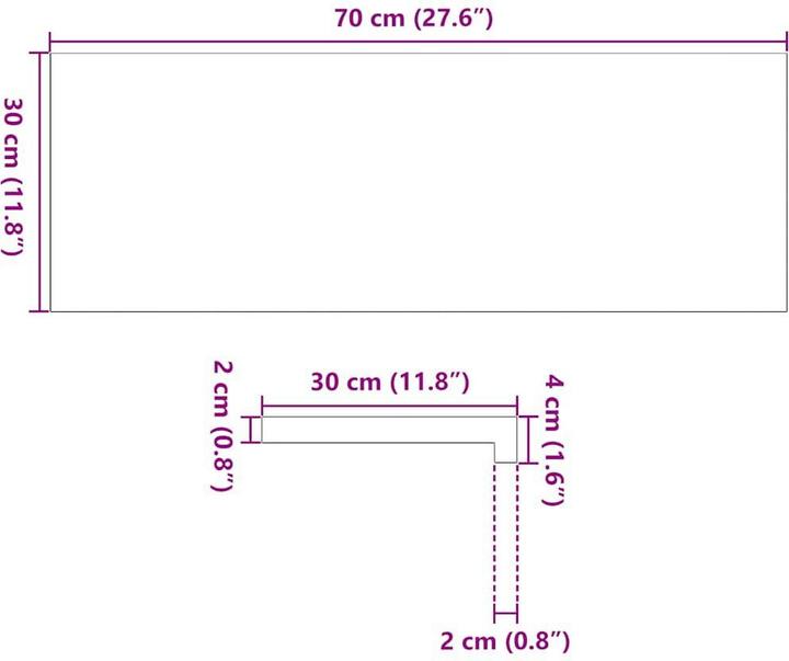 Actual product image vidaXL Fensterbank (30 cm)