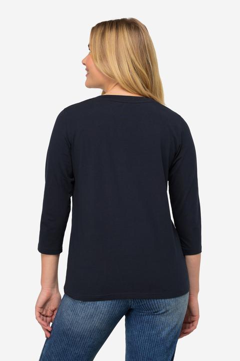 Actual product image Laurasøn OEKO-TEX Made basic V-neck 3/4-sleeve shirt (S)
