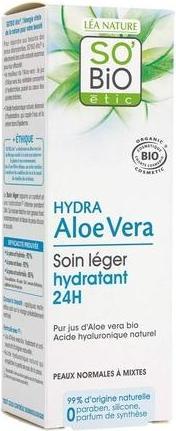 Image du produit So'bio Étic Cosmebio Hydra Aloe Vera 24 Hours Light Moisturizing Day Cream 50ml (50 ml, Crème de jour)