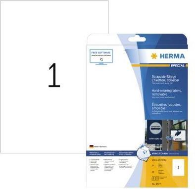 Actual product image HERMA Weatherproof labels A4 removable