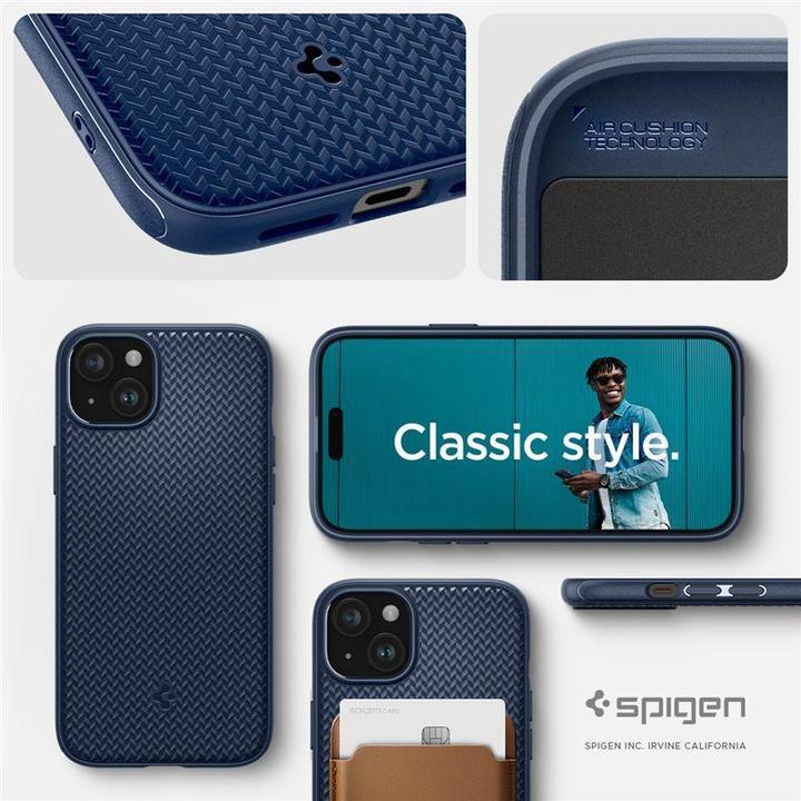 Immagine prodotto Spigen Mag Armor MagSafe, blu navy - iPhone 15 Plus (Apple iPhone 15 Plus)