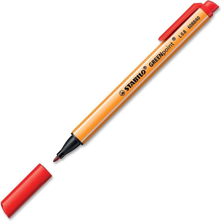 Produktbild STABILO GREENpoint umweltfreundlicher Filzschreiber (Rot, 1 x)