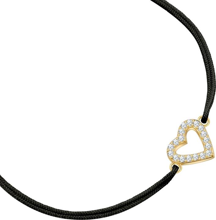 Immagine prodotto Glanzstücke München Bracciale cuore in tessuto - 36416 (22 cm, Argento, Tessuto)