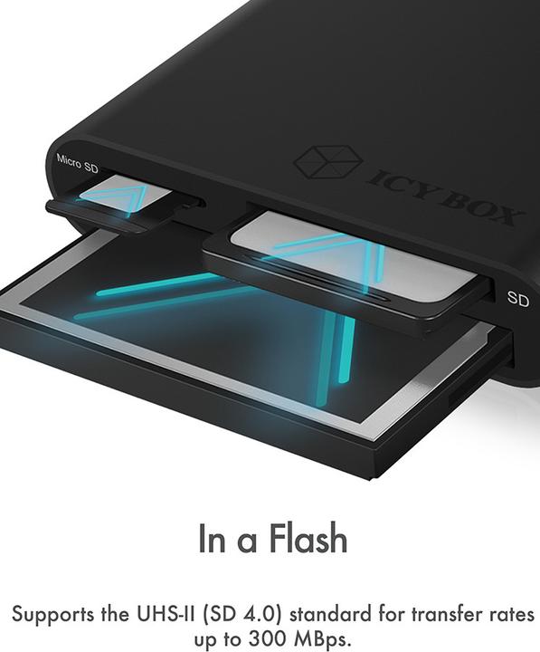 Image du produit Icy Box IB-CR301-U3, USB3.0 Multi-Kartenl. (USB 3.0)