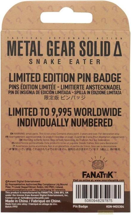 Produktbild Fanattik Metal Gear Solid Delta Ansteck-Pin Fox Limited Edition