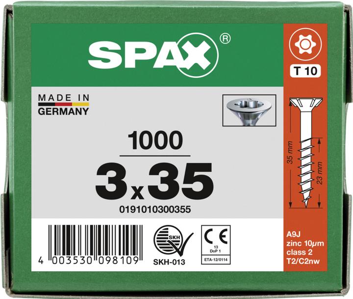 Actual product image Spax Chipboard screws (1000 Screws per piece)