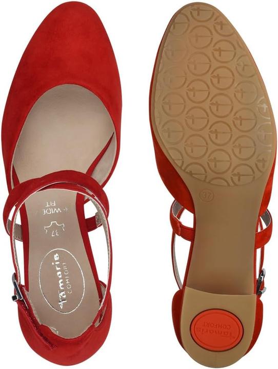Actual product image Tamaris COMFORT Essentials Dames Pumps - RED SUEDE - Maat 38 (38)