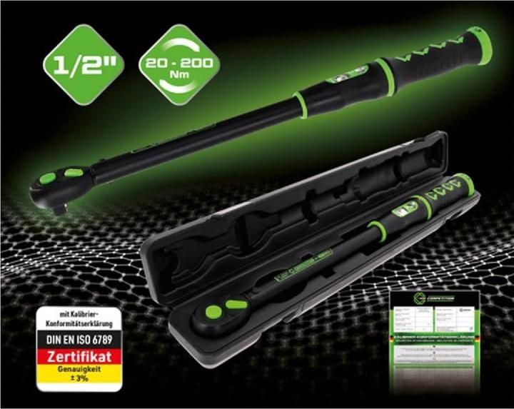 Produktbild KS Tools 512.0015 1/2" COMPETITION Ratschen-Drehmomentschlüssel, 20-200 Nm 512.0 (1/2", 20 Nm, 200 Nm)