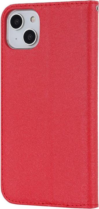 Actual product image Cover-Discount iPhone 14 - Silk Texture Flip Case red (Apple iPhone 14)