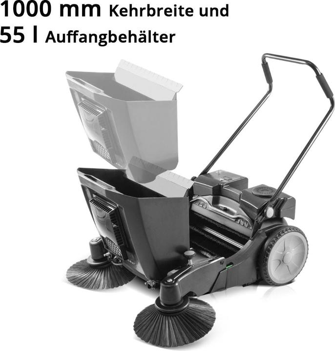 Produktbild Stahlwerk Kehrmaschine SLW-55 ST mit 1000 mm Kehrbreite, 55 l Fassungsvermögen