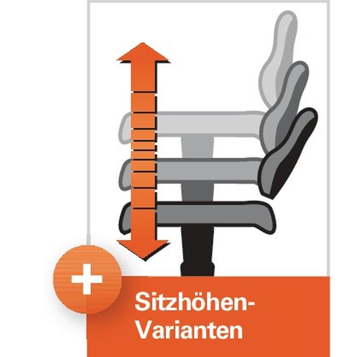 Immagine prodotto Tecwerk Arbeitsdrehstuhl Rollen Integralschaum schwarz 440-620 mm (44 - 62 cm)