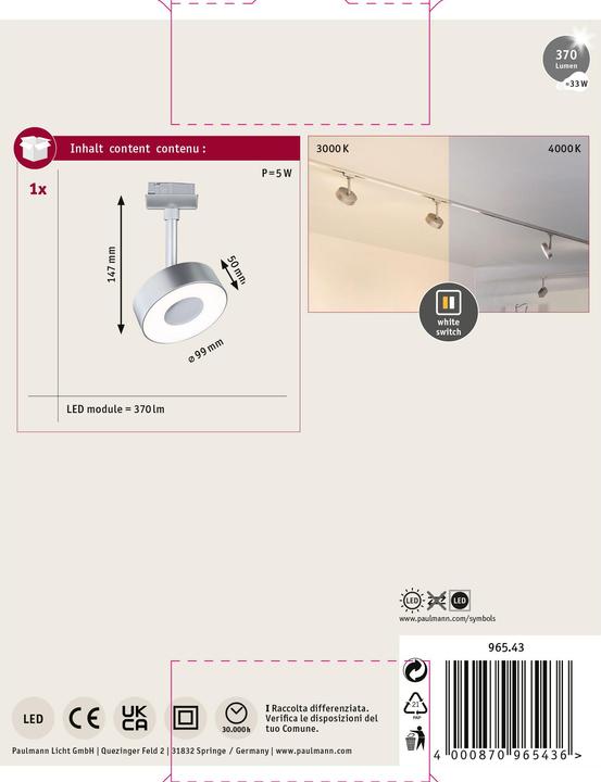 Produktbild Paulmann URail Spot Circle (370 lm)