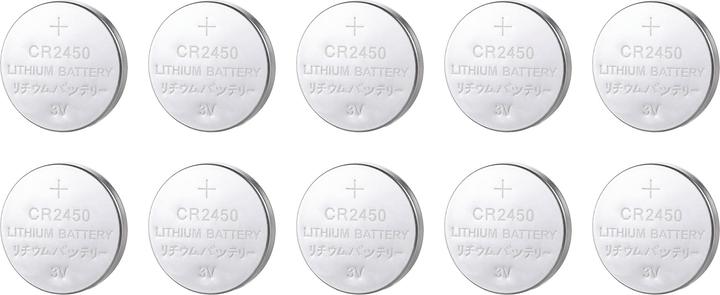 Deltaco Ultimate Lithium Battery CR2450 Button Cell - 10-pack (10 Stk., CR2450, 590 mAh)