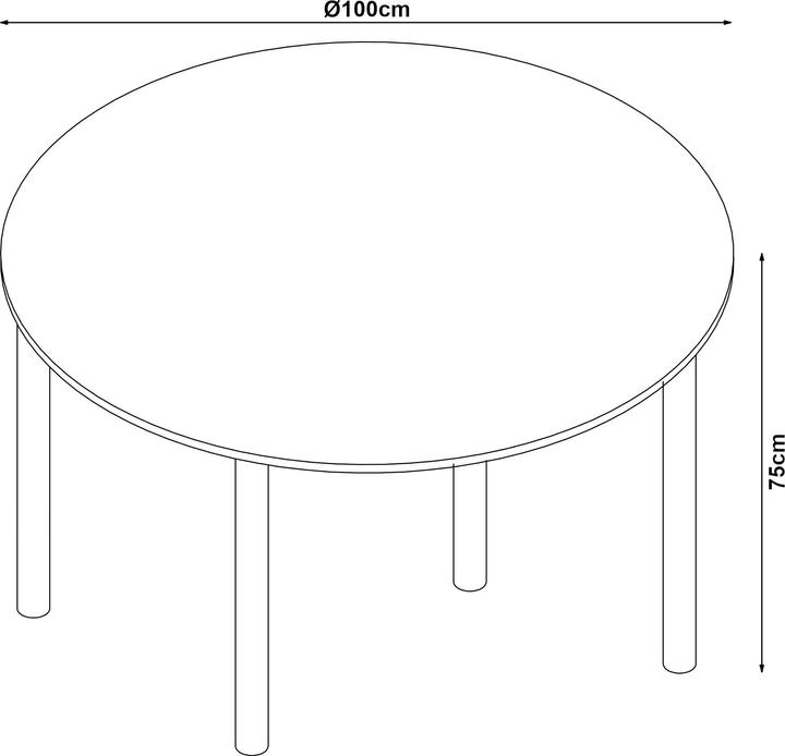Actual product image En.Casa Lindesberg (Ø 100 x 75 cm)