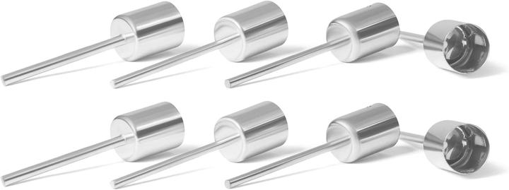 Produktbild Novaliv 8x Stabkerzenhalter silber I Kerzenpick 10 x 2,5 cm Kerzenstecker für Adventskranzdekoration