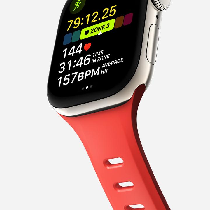 Actual product image Nomad Tempo Band 42mm Coral (Plastic, Rubber)